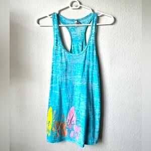 Woman’s Teal blue beach tank top